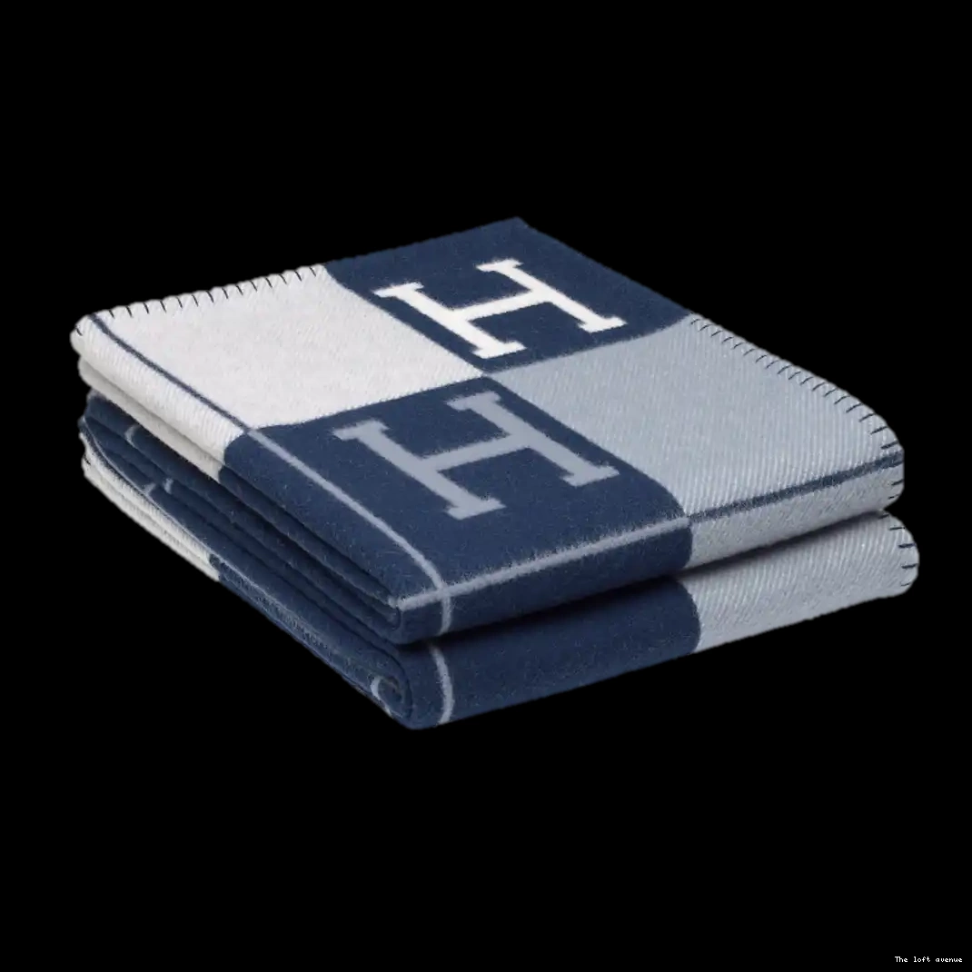 STRIPE THROW WOOL HERMES BLANKET 0623